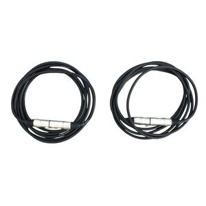 Audio-Technica 10' XLR‎ Microphone Cables Black 3-Pin Male to Female Lot of 2